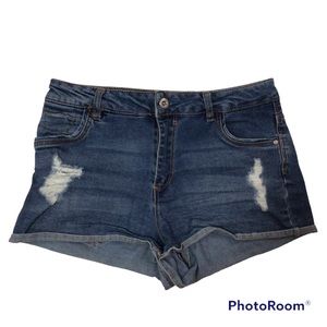 Lefties Womens Denim Short Cuffed Size US8